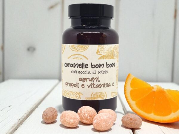 Caramelle bombom AGRUMI, PROPOLI e VITAMINA C