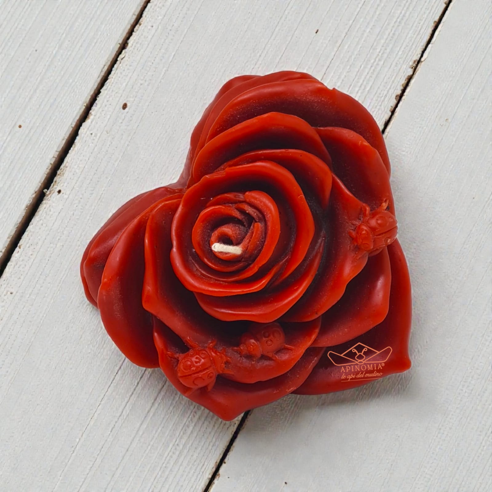 Rosa Cuore con Coccinelle - immagine 2
